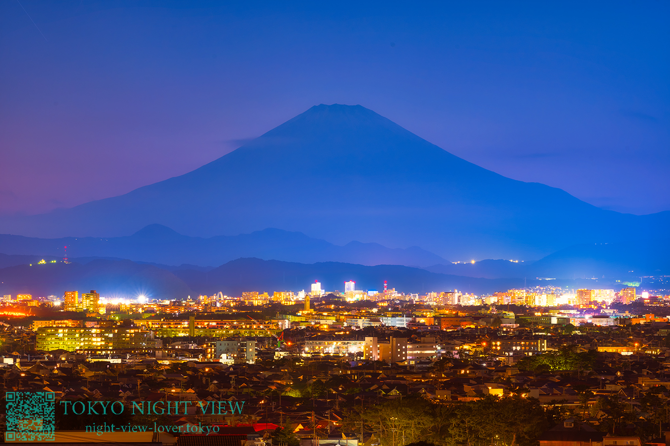 片瀬富士見坂,富士山,夕景