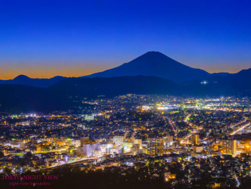 弘法山公園からの富士山夕景