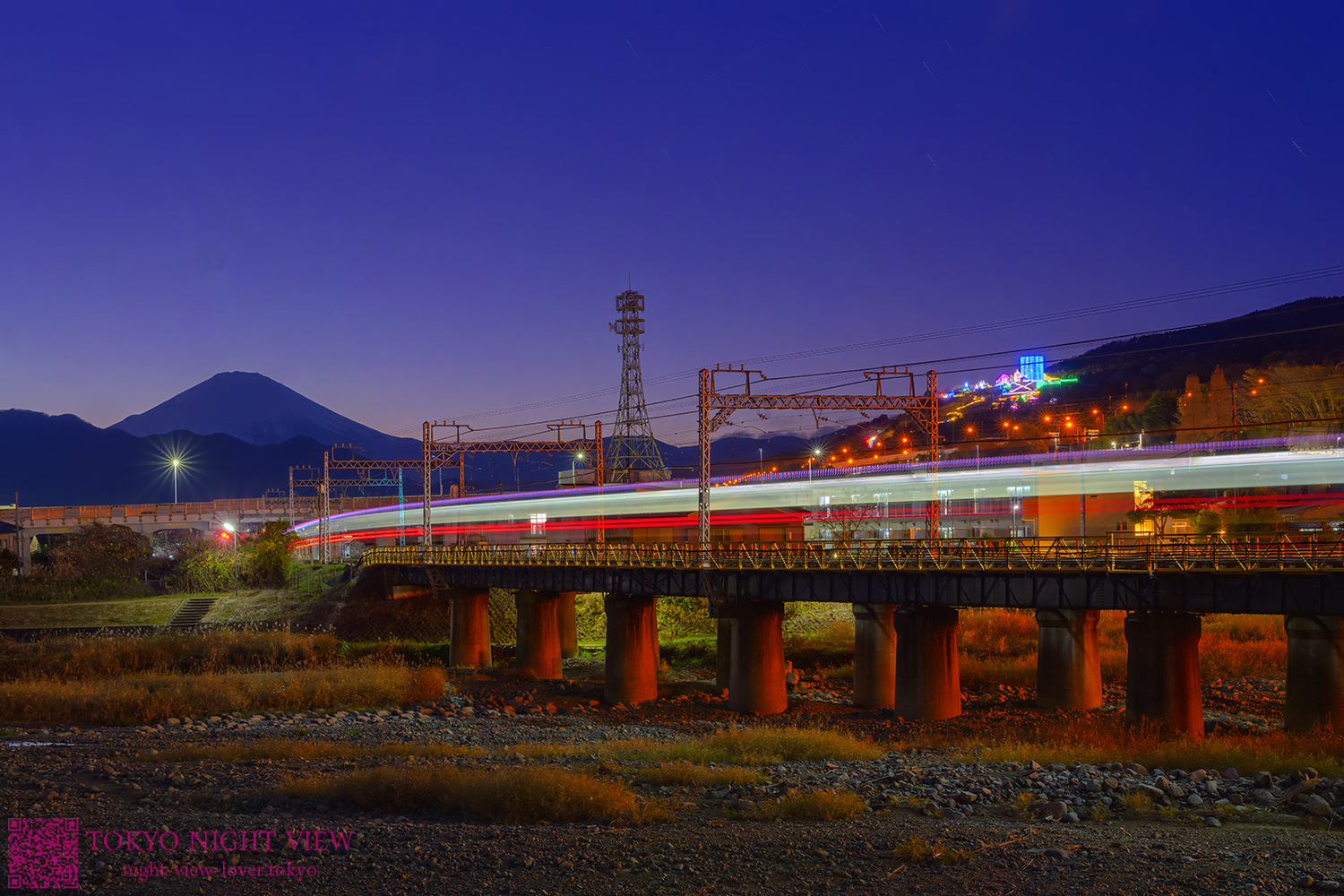 神山清水公園からの富士山夕景