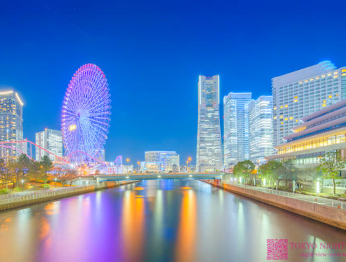 女神橋からの夜景,横浜,みなとみらい