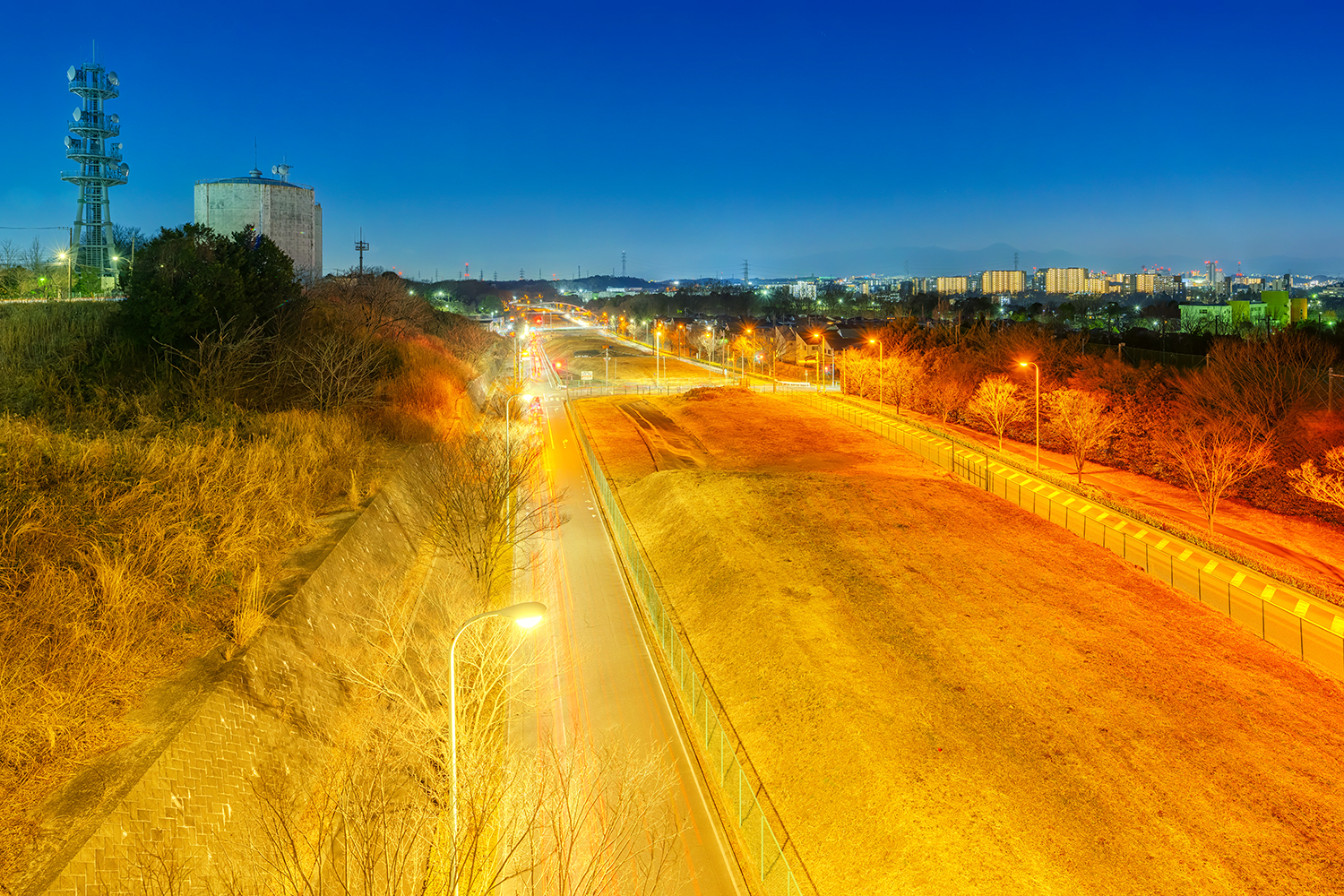 坂浜聖ヶ丘橋からの夜景