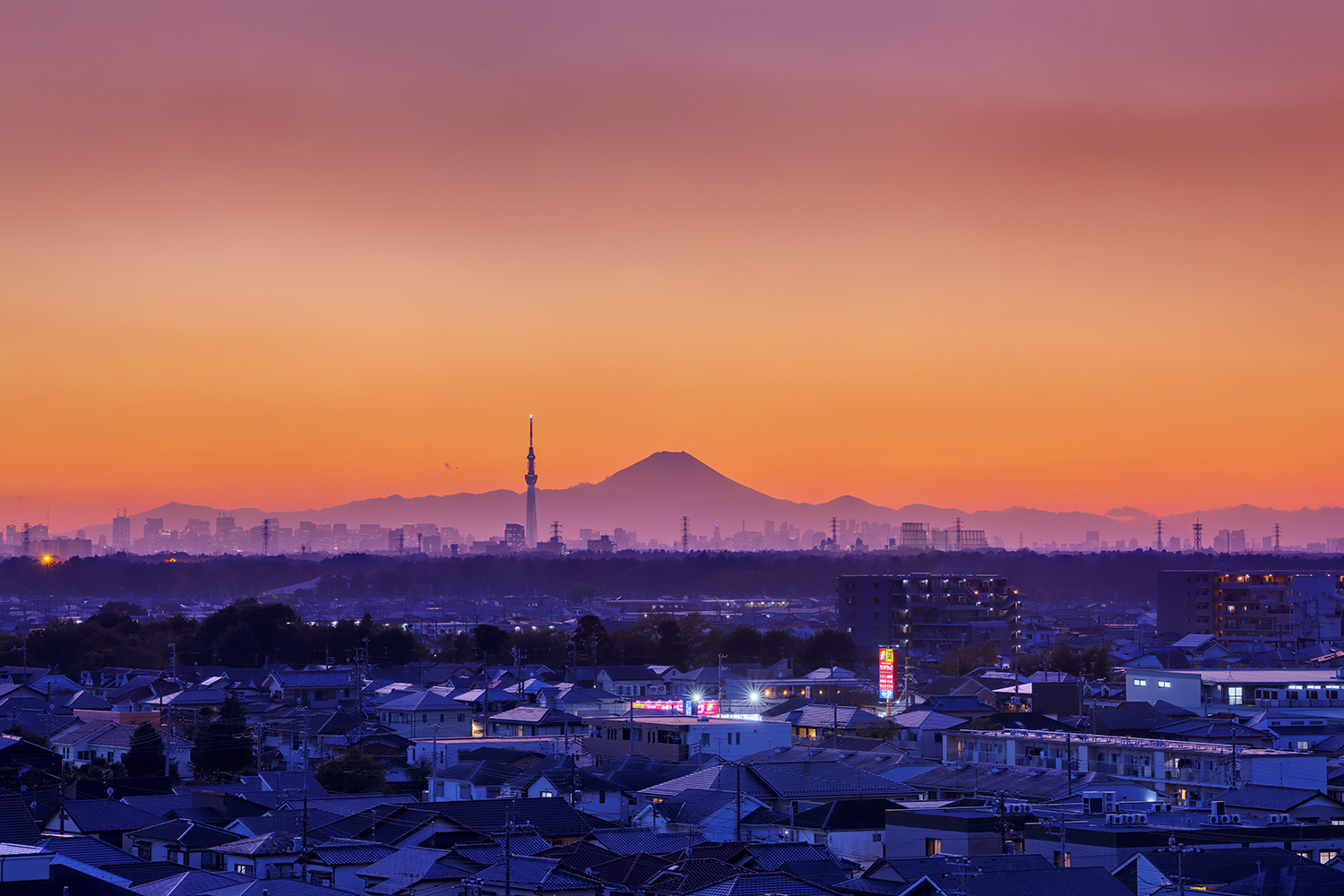 鎌ヶ谷市役所からの富士山